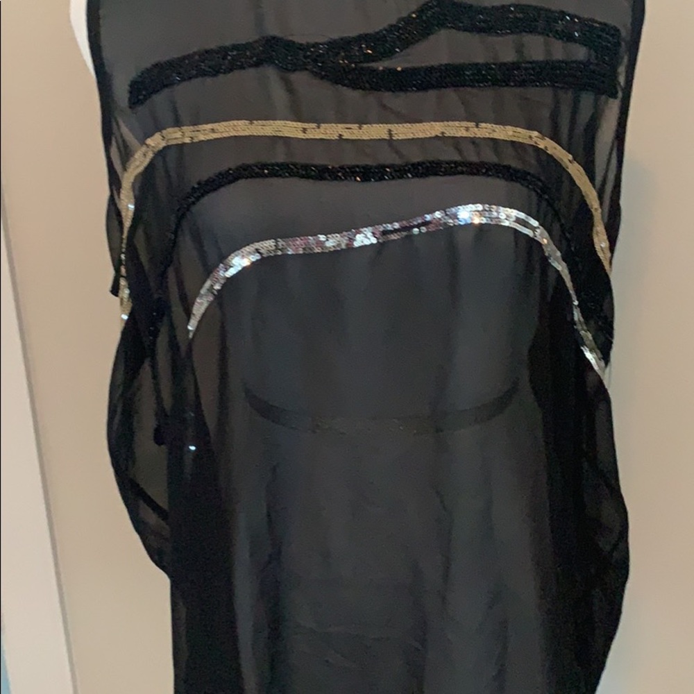 DKNYC beaded top NWT 1x